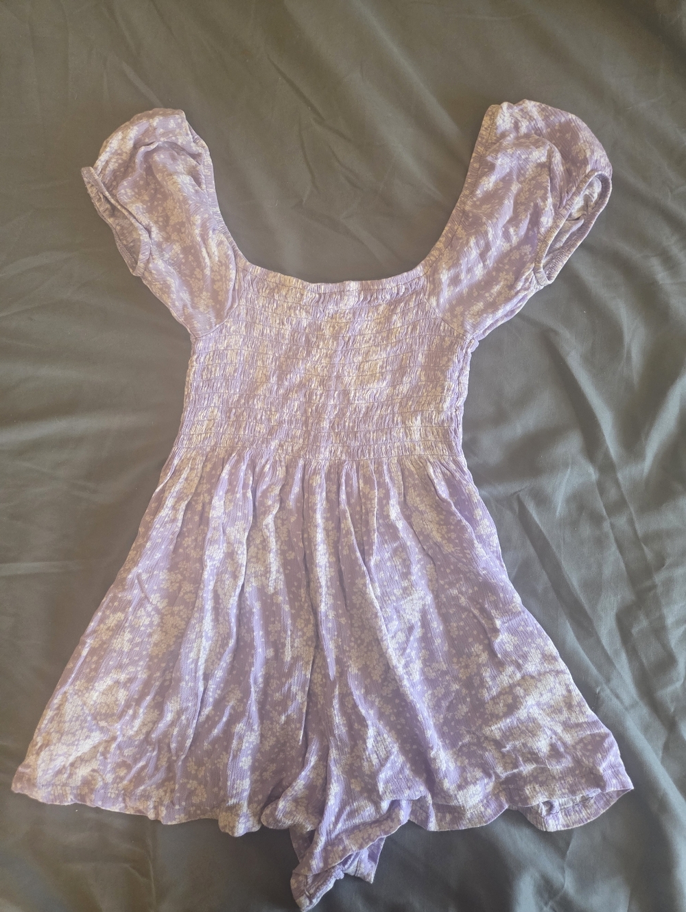 Tilly’s Sky & Sparrow Purple Floral Summer Casual Romper Size Small